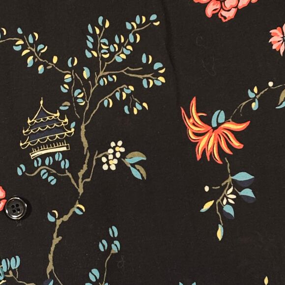 KOOPLES VISCOSE BLACK PATTERN SHIRT SIZE MEDIUM - Picture 5 of 5